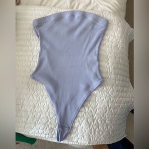 Purple ribbed bodysuit